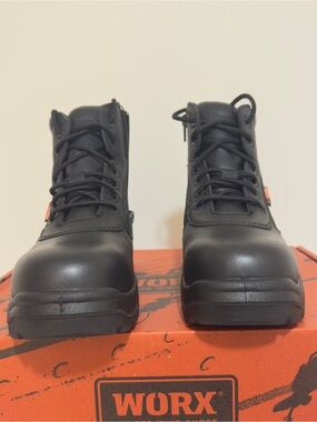 Worx Men's Black Boat Shoes - Durable Work Boat Boots